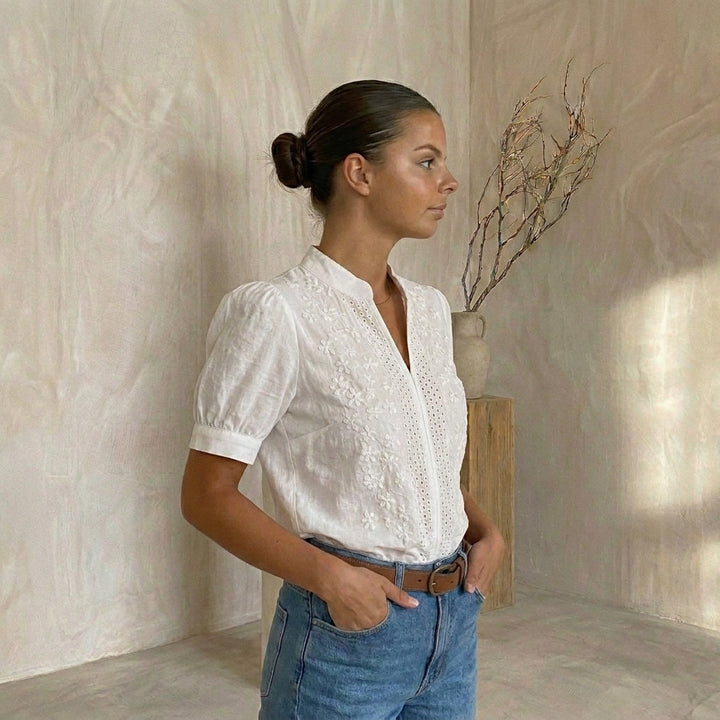 Emilia™ | Blusa blanca de moda