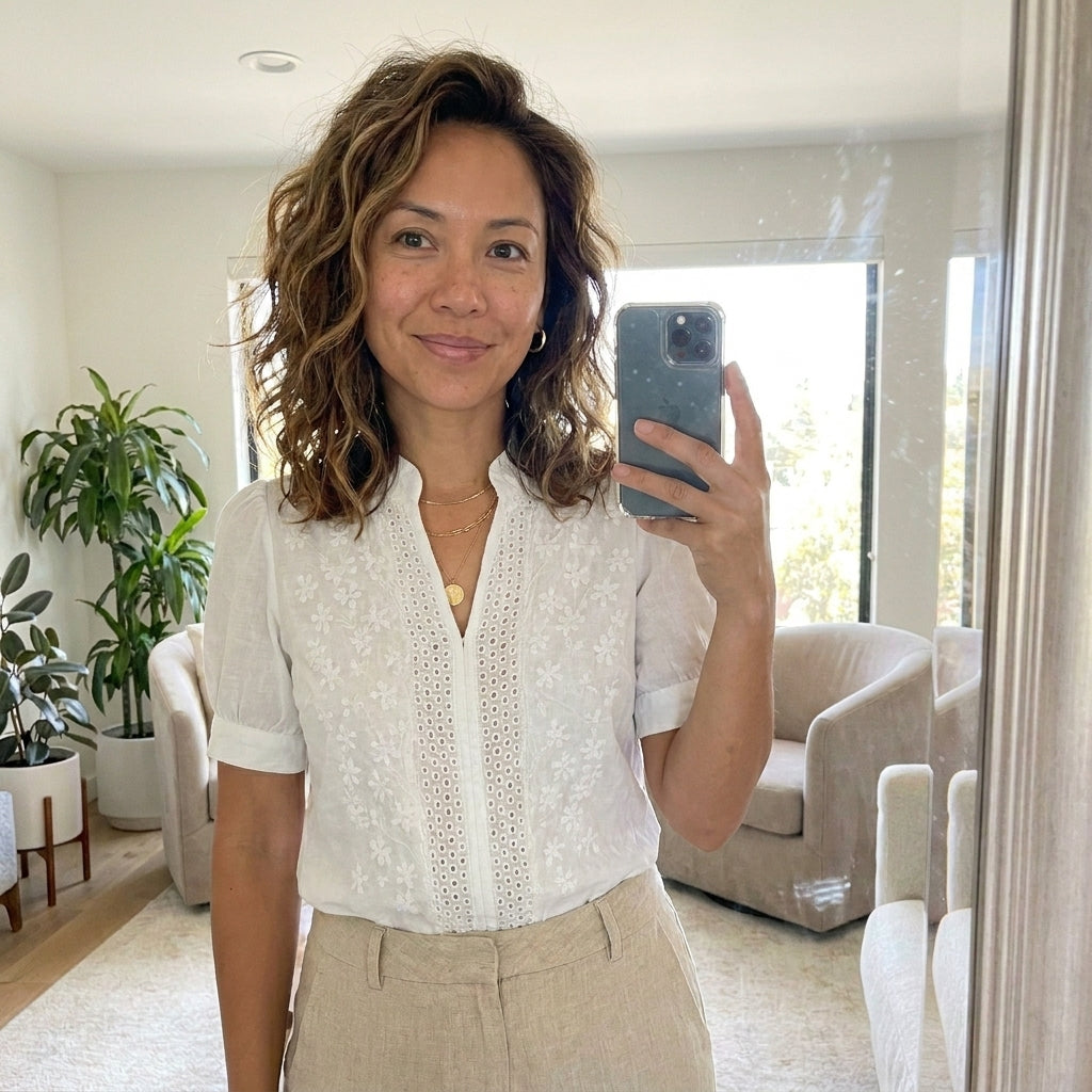 Emilia™ | Blusa blanca de moda