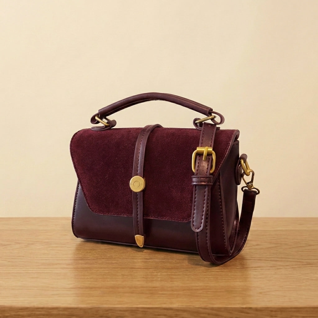 Melody™ | Bolso bandolera cuadrado de lujo con costuras elegantes