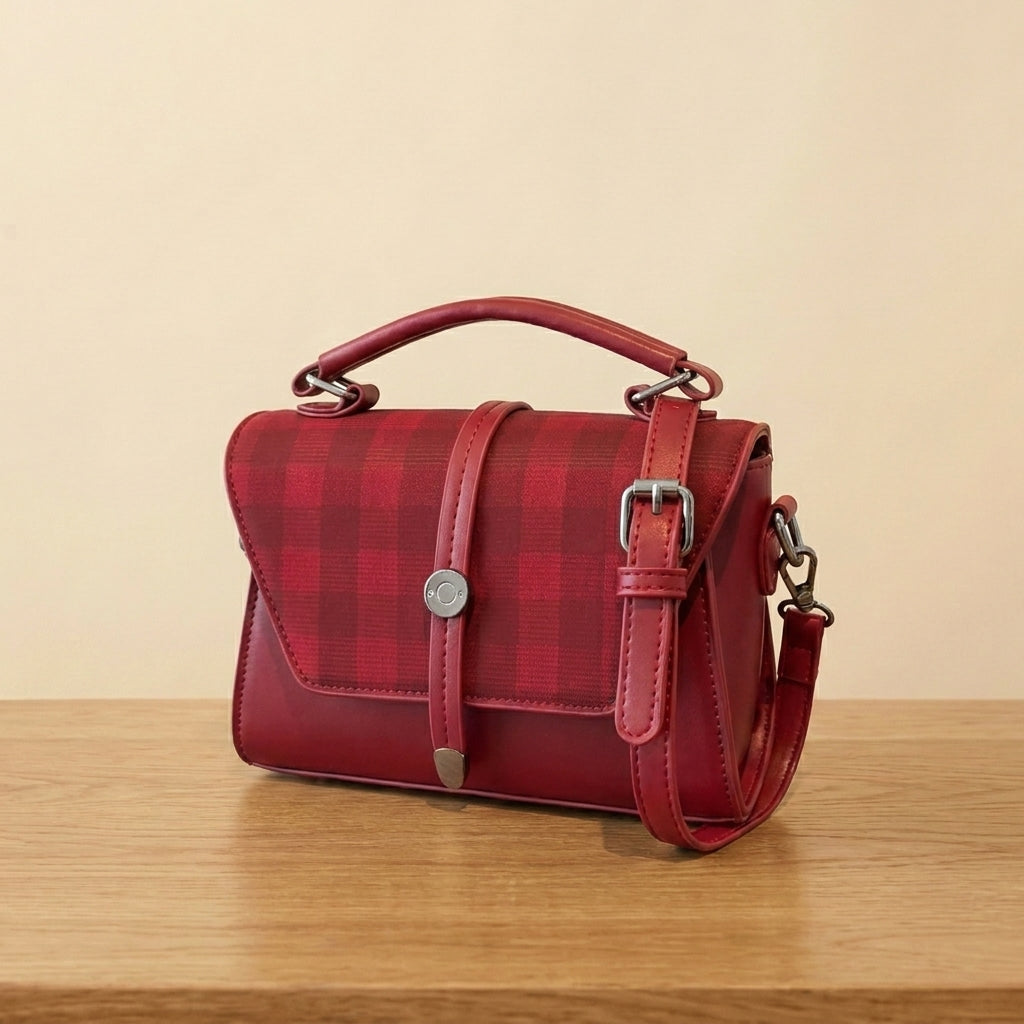 Melody™ | Bolso bandolera cuadrado de lujo con costuras elegantes