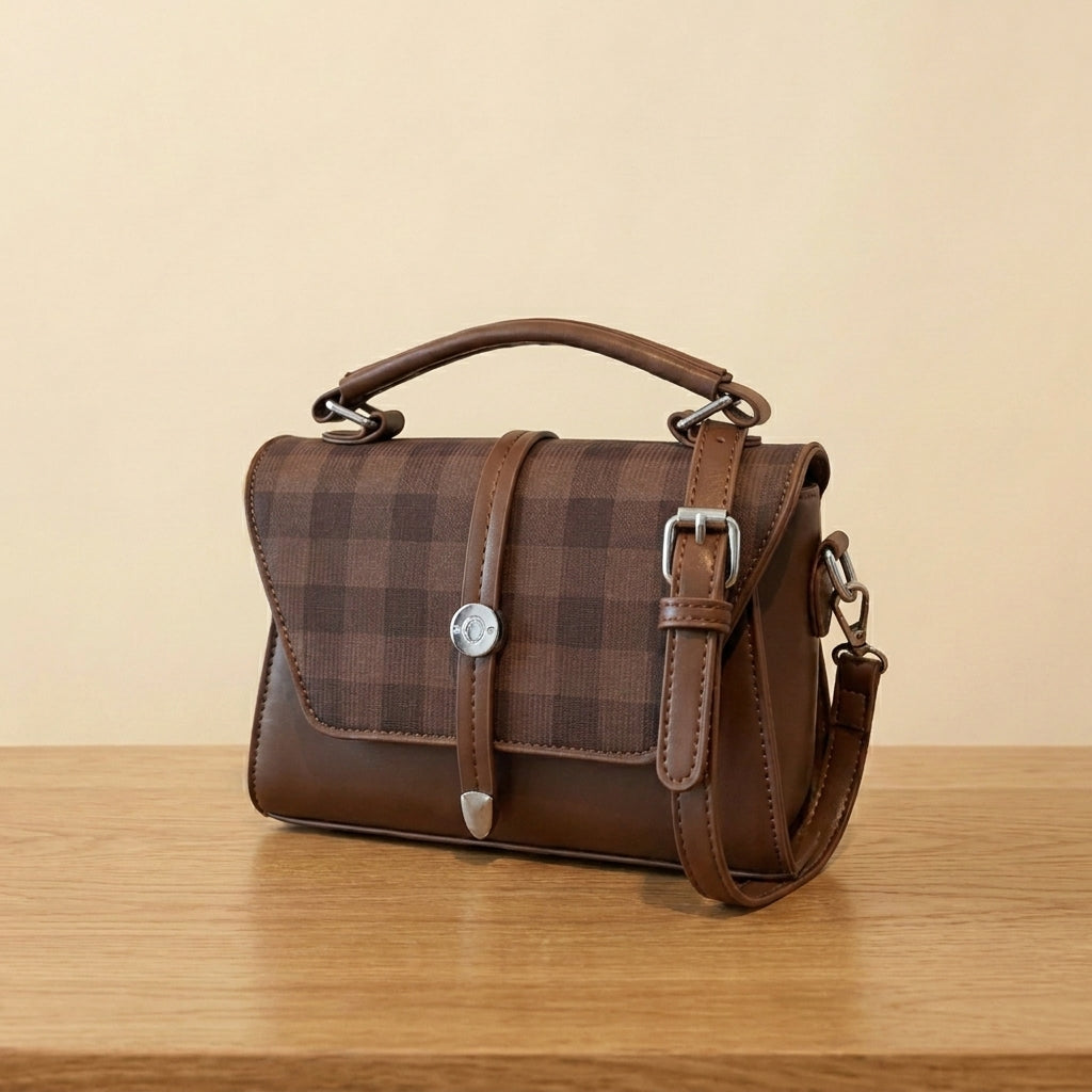 Melody™ | Bolso bandolera cuadrado de lujo con costuras elegantes